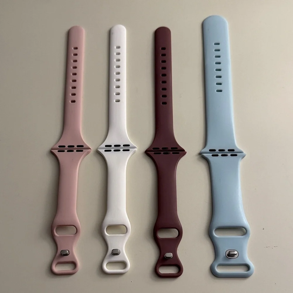 Smartwatch Silicone Bands - Pink, White, Burgundy, Blue